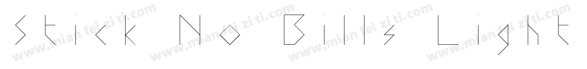 Stick No Bills Light字体转换